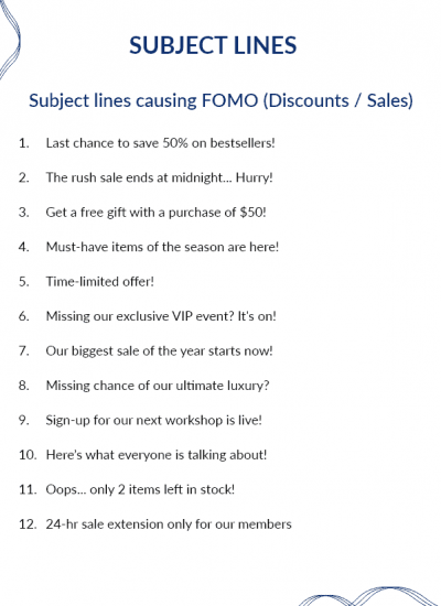 Personalized subject lines